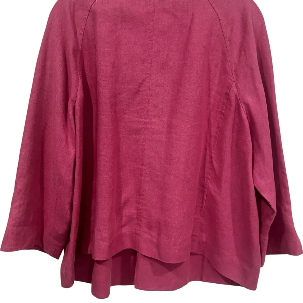Talbots Pink 100% Pure Irish Linen Lightweight Summer Blazer Women’s Size 2X - Image 7