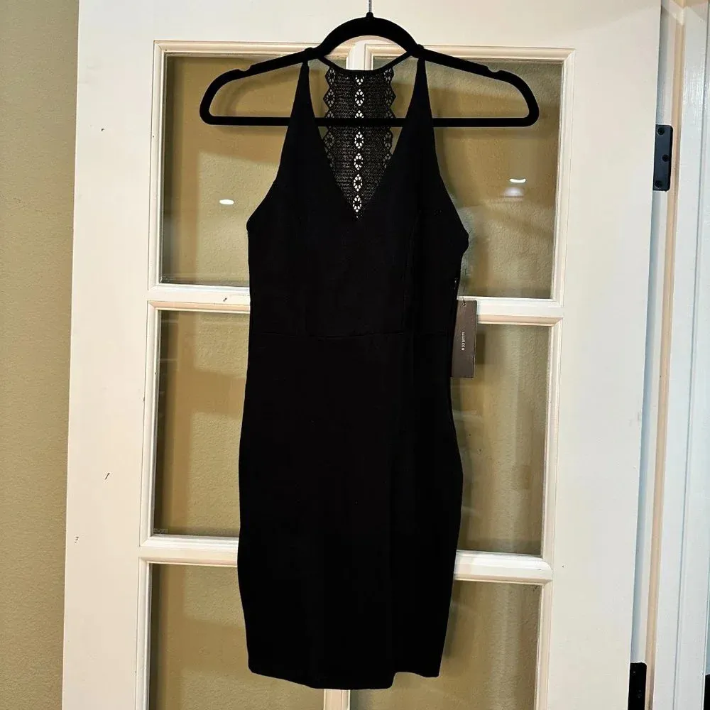 NWT LULU'S Frederica Black Lace Back Body Con Mini Dress - XS - Image 6