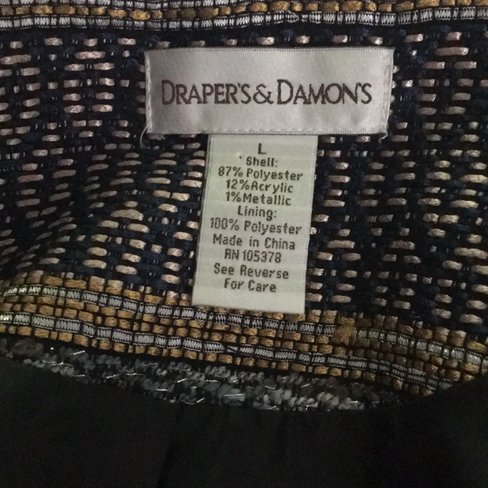Drapers & Damons Metallic Woven Jacket Blazer 9PE - Image 6