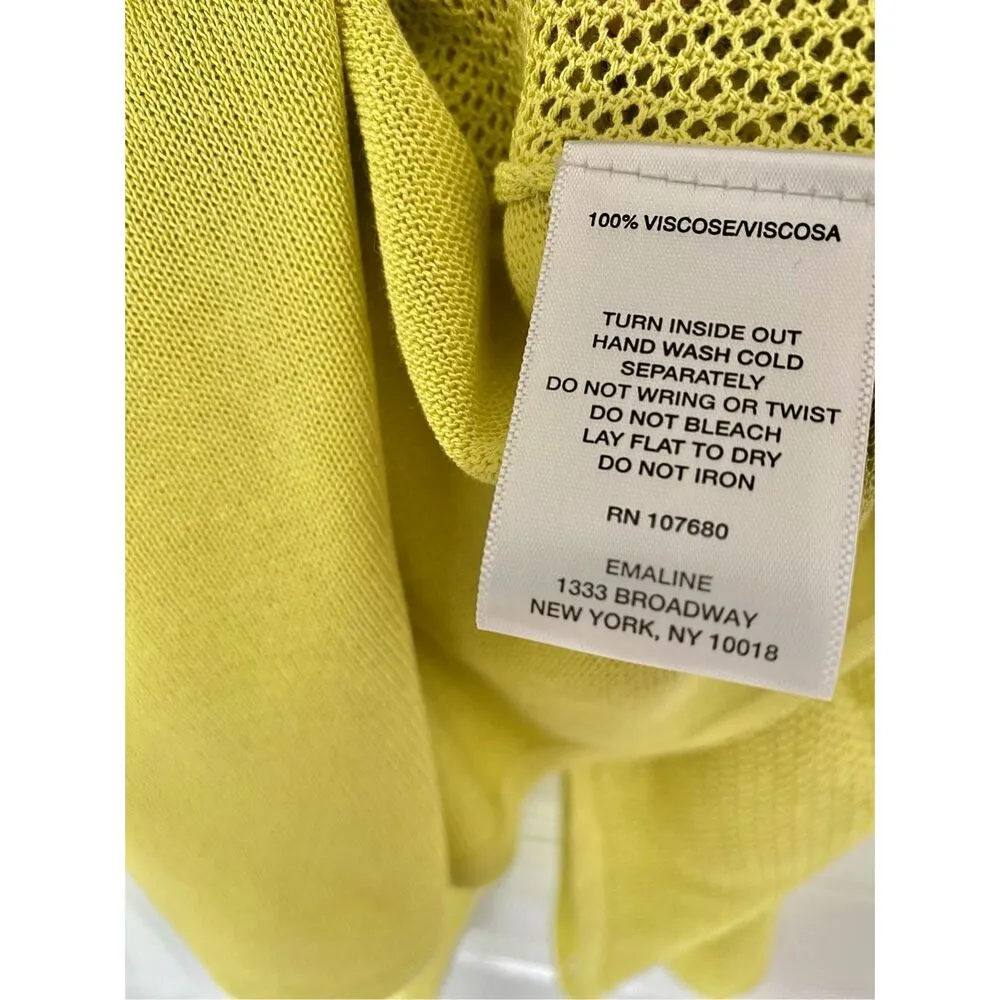Emaline Lightweight Knit Open Front Cardigan Sz 2X Yellow - Image 4
