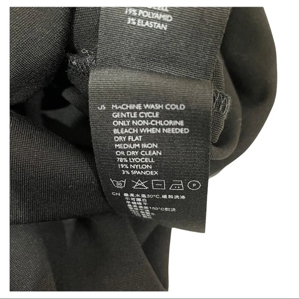 & Other Stories Side Grommet Lace Up Short Sleeve Black Dress - US 4 - Image 10