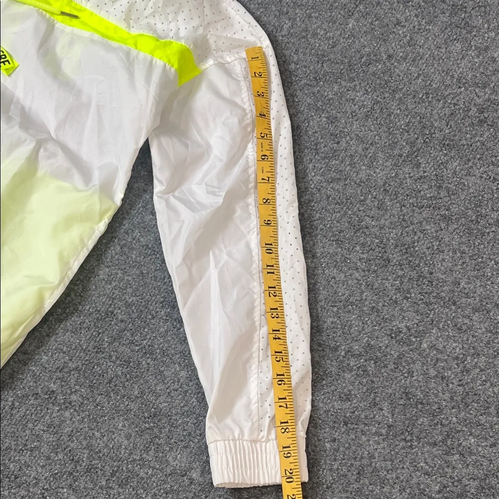 Bebe Sport Windbreak Jacket BEBE White & Yellow Size S - Image 5