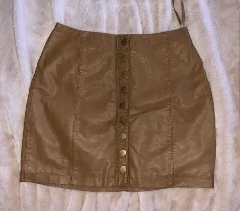 vegan leather mini skirt - Image 2
