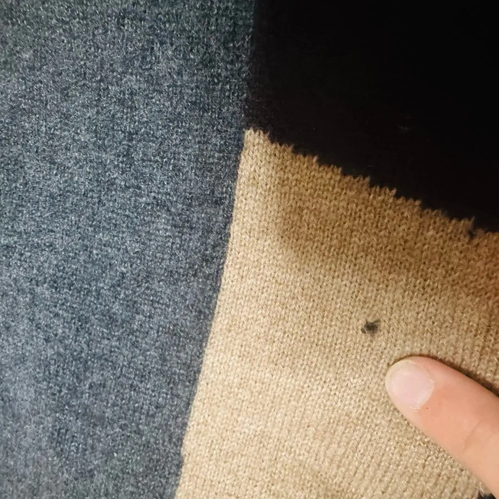 CHARTER CLUB Luxury Cashmere Black Brown Geometric Long Sleeves Sweater Size M - Image 9