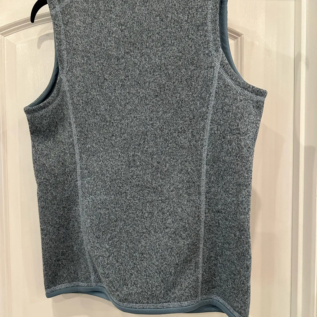Patagonia Heathered Blue Fleece Vest Small - Image 5