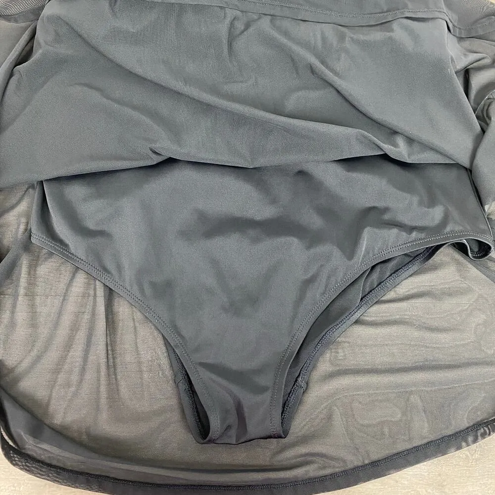 Torrid Black Mesh Top One Piece Swim Dress Sz.2DD/F - Image 8