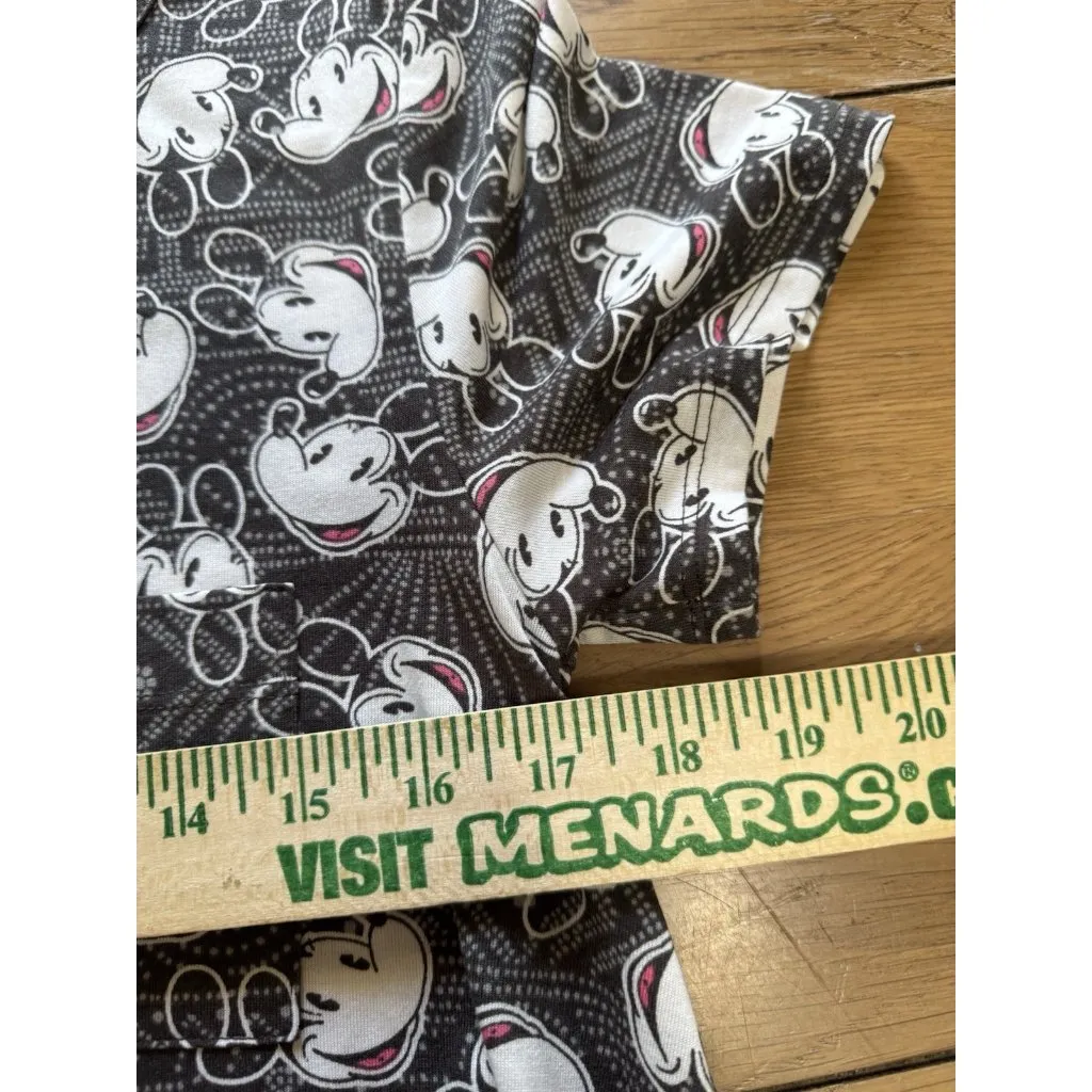 LuLaRoe Disney Mickey Mouse Happy Face‎ Grey Dress Carly Sz XS Hi-Low Swing Cute - Image 5