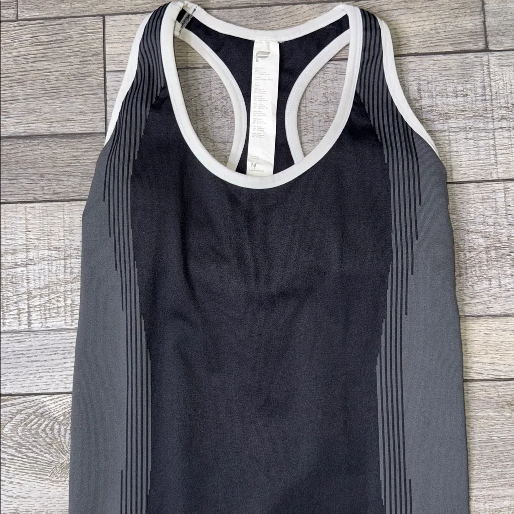 Fabletics Motion 360 Racerback Black and Gray Jumpsuit - Image 4