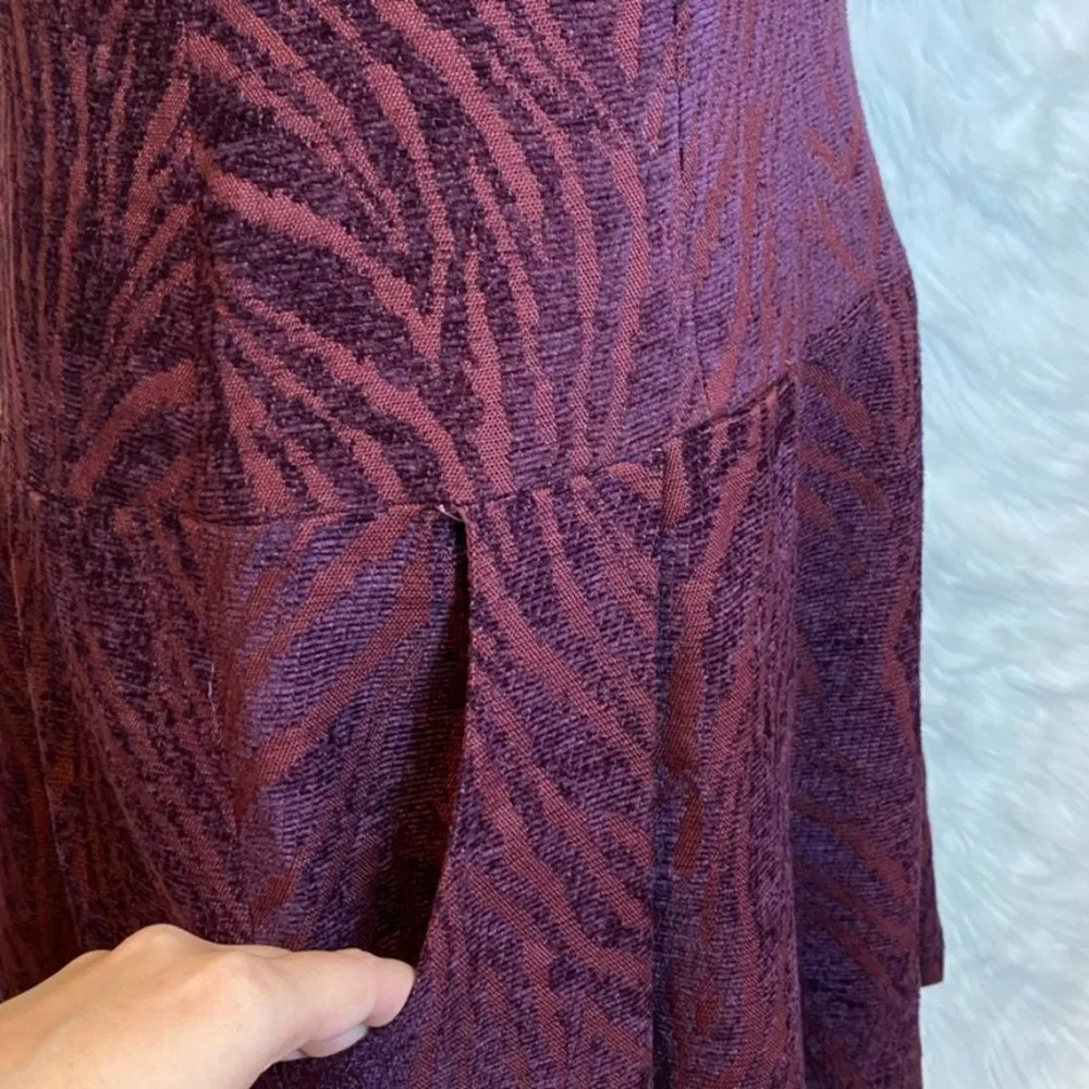 Free People Mulberry Combo Mini Dress Drop Waist Zebra Print Size 6 NEW - Image 5