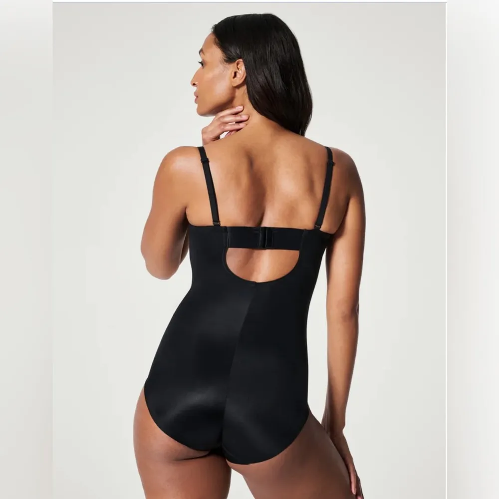 SPANX Suit Your Fancy Shaping Strapless Cupped Panty Bodysuit. Small, Black,$148 - Image 5