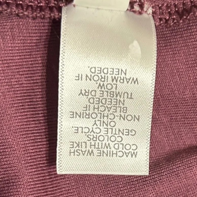 J Jill Pima Cotton Tee XL Maroon Relaxed Minimalist Layering Modern Chic Casual Red - Image 5