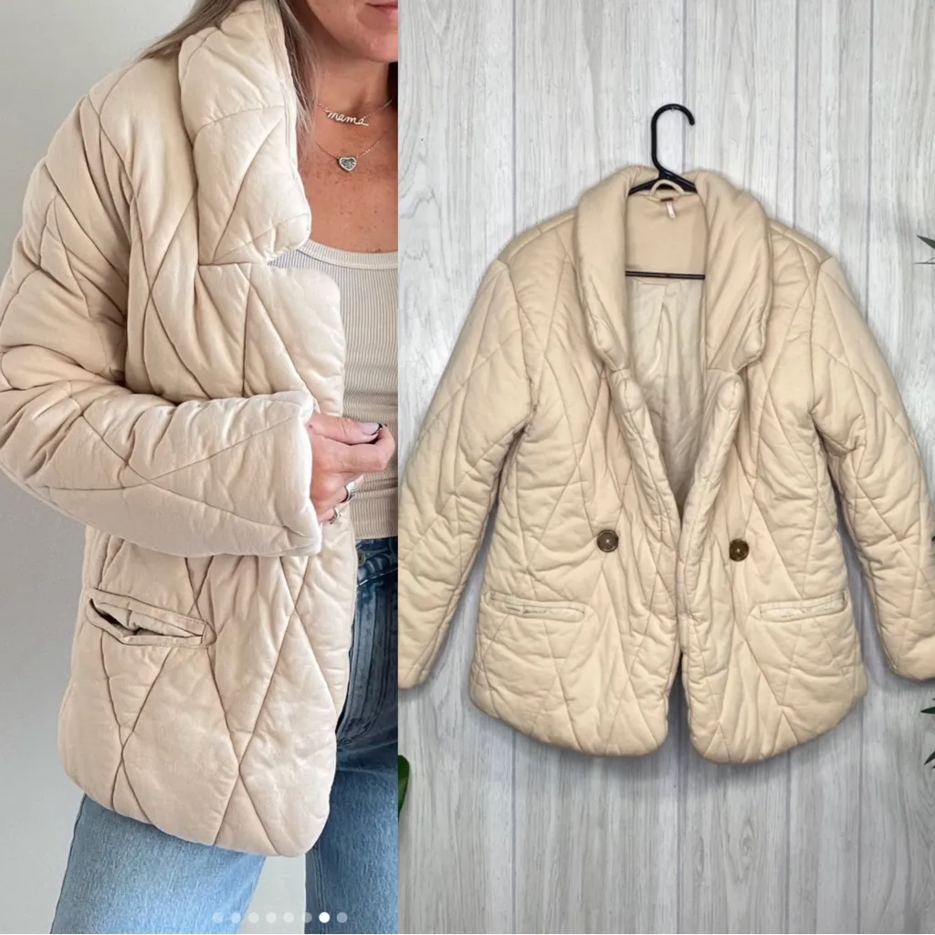 Free People Tawny Pillow Quilted Puffer Jacket size XS Extra Small - Image 2