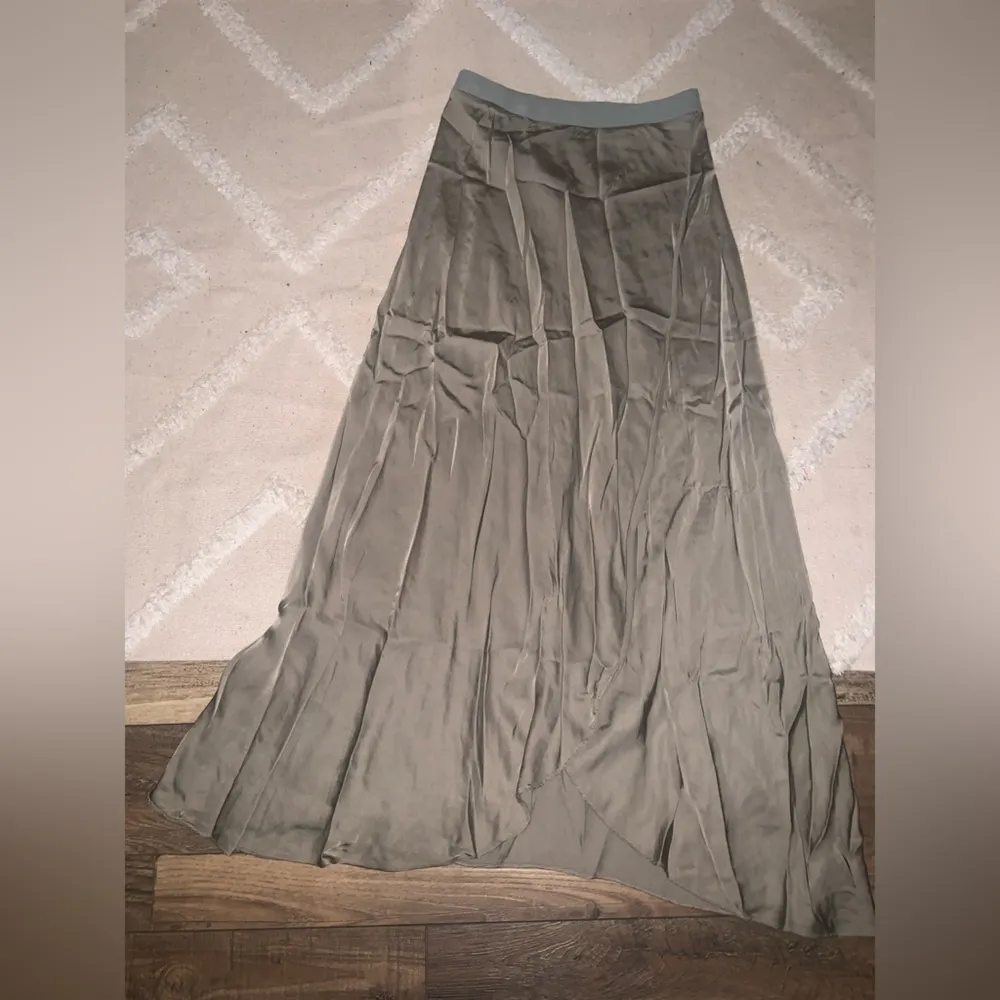 New NATION LTD satin Maribel olive boho skirt revolve casual classic winter $168 - Image 2