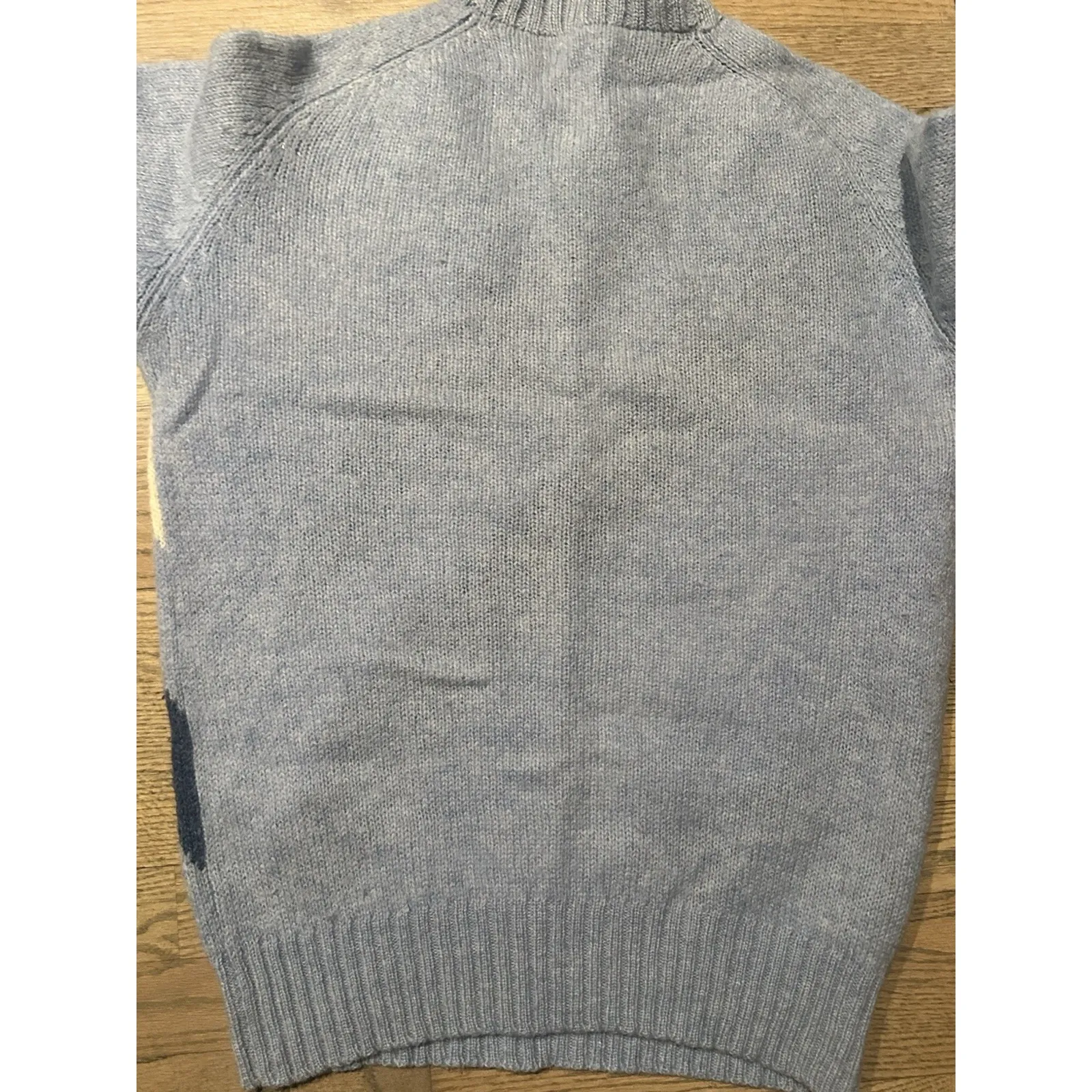 Vintage Maison De Thierry Scottish Shetland‎ Wool Stripe Womens Sweater 38 Rare Blue Size 4 - Image 7