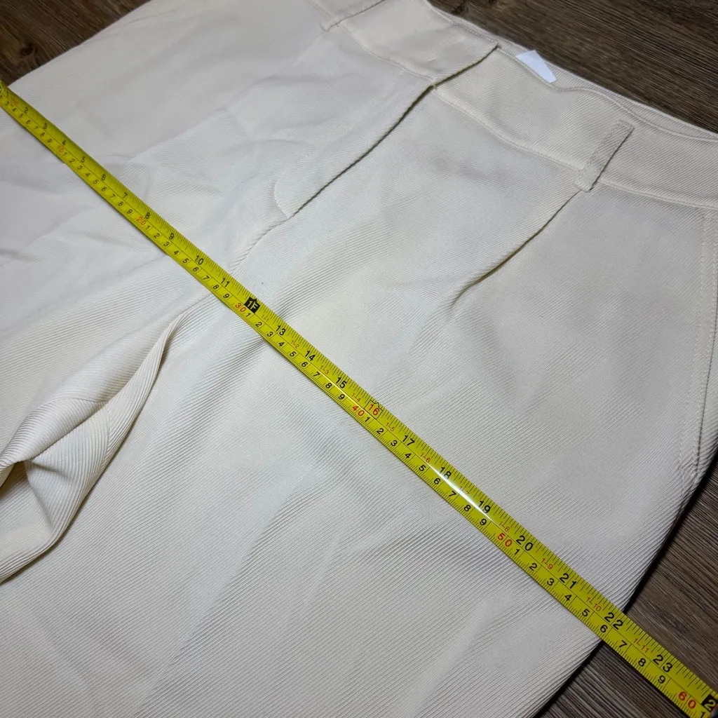 Akris Punto Cream Cropped Ankle Pants Women’s Size 14 Tailored Office Trousers - Image 8
