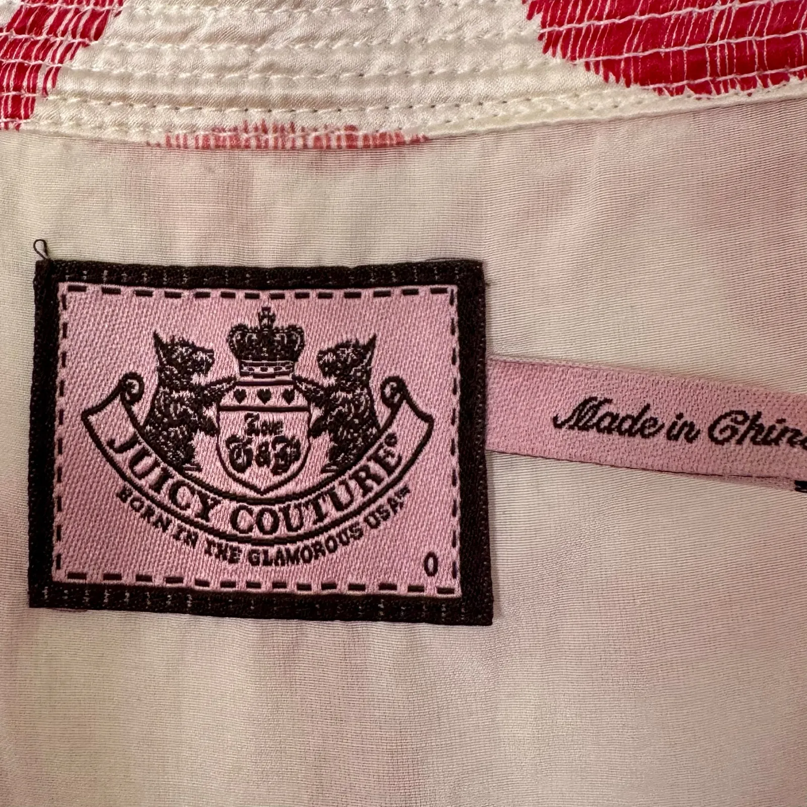 VTG Juicy Couture 100% Silk Babydoll Dress Candy Cane Christmas Sz 0 NO BELT - Image 4