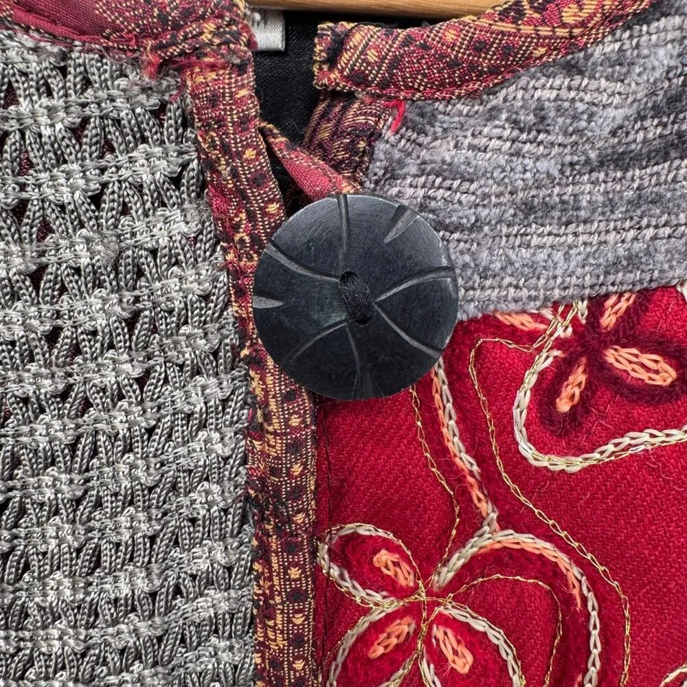 Dressbarn Jacket Women Small Black Velvet Cotton Rayon Whimsigoth Witchy Vintage - Image 11