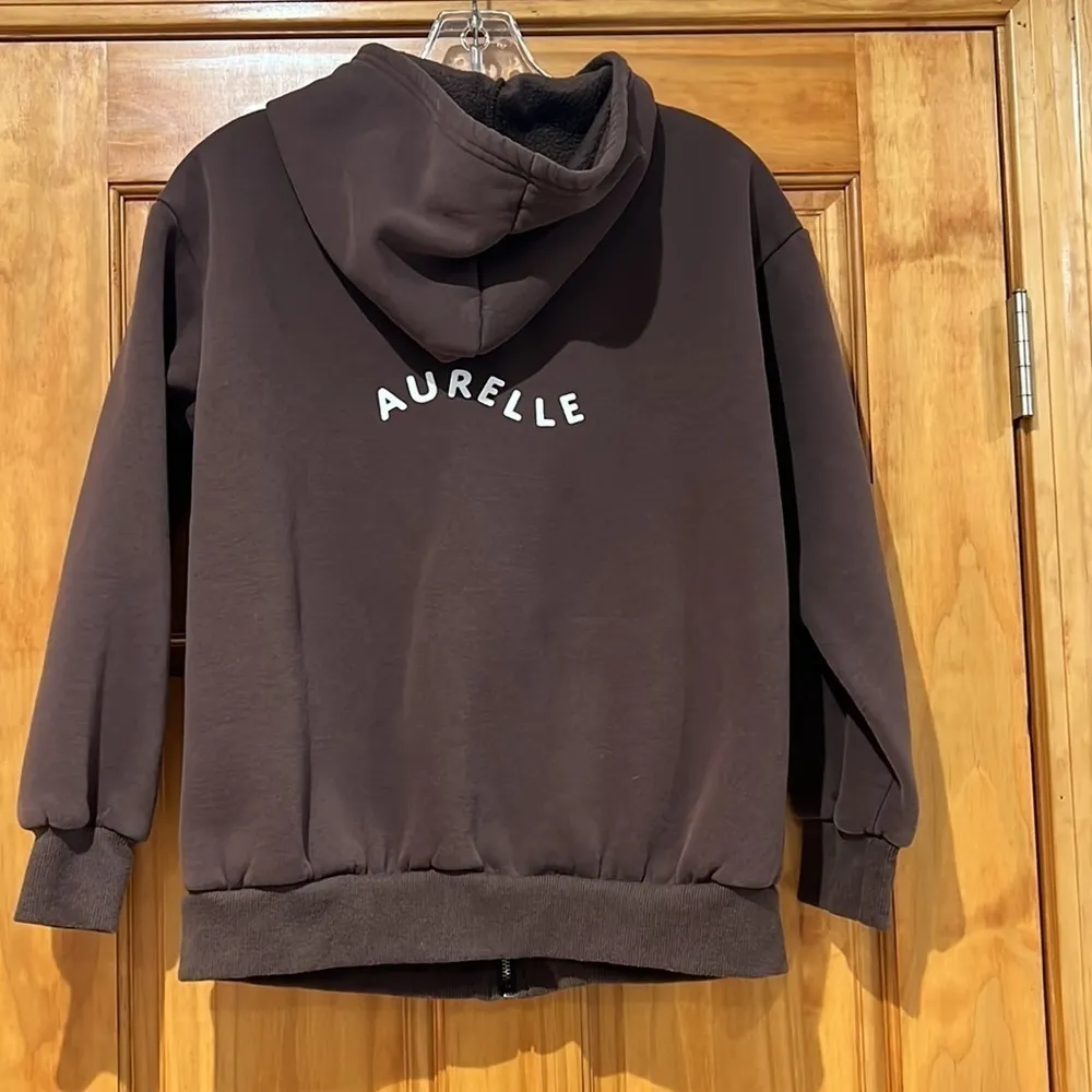 Aurelle Brown Hooded Sweatshirt - Image 3