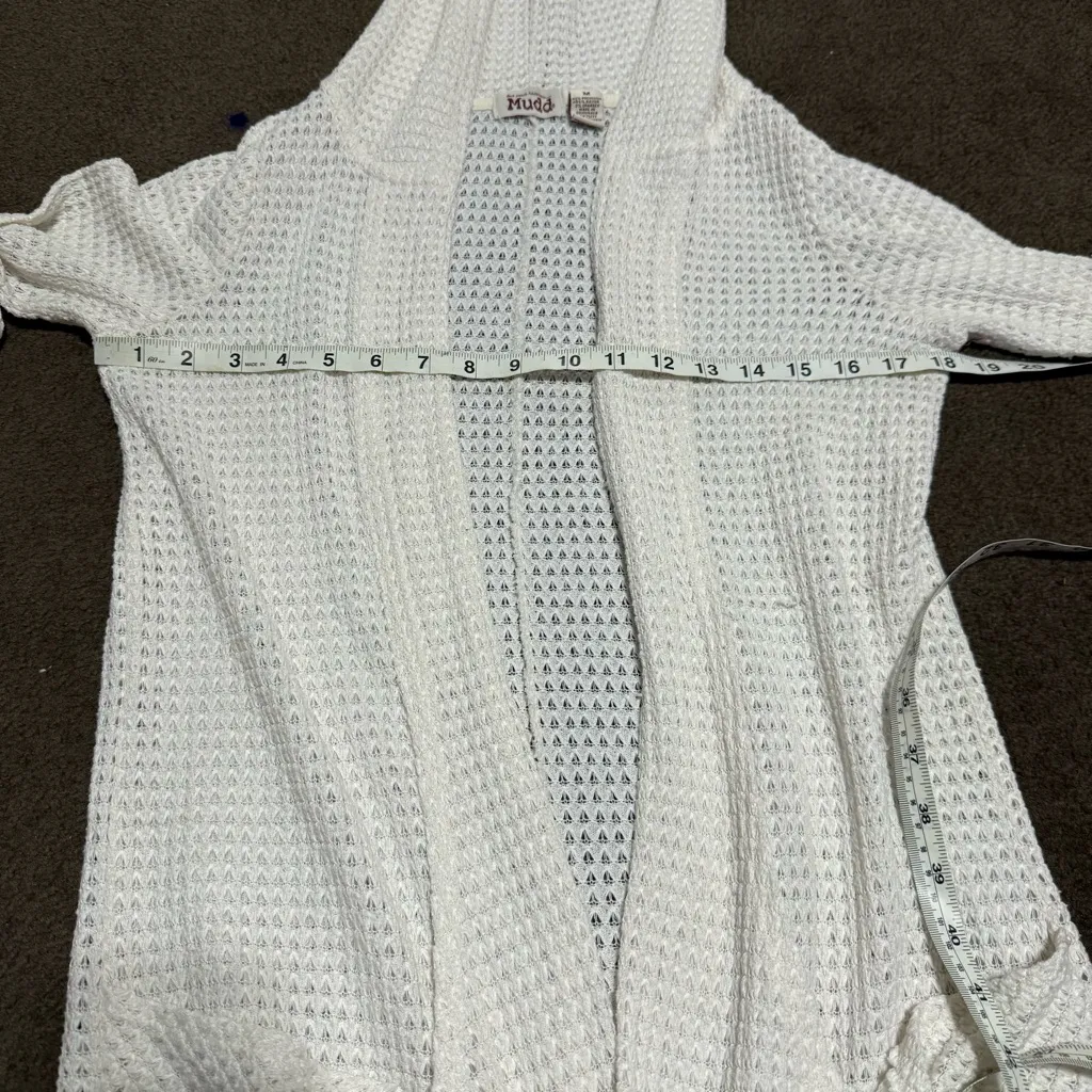 Mudd Cream Hooded Cardigan Sweater - Image 5