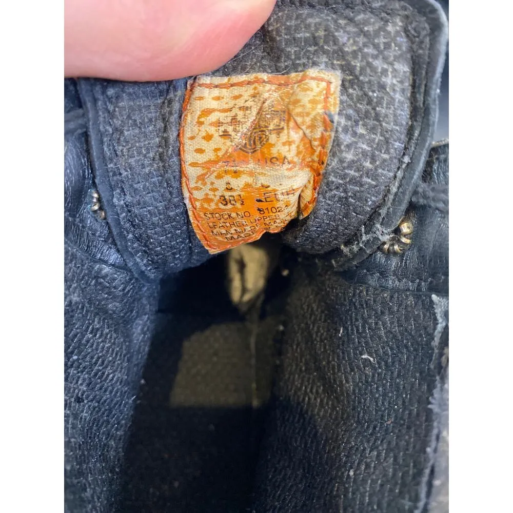 Harley-Davidson Faded Glory Black Lace Up Moto Leather Ankle Boots Sz 7.5 Women - Image 7