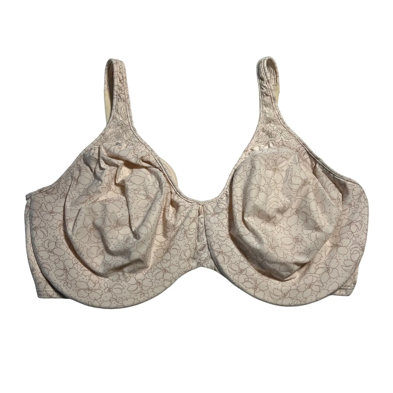 Bali Passion for Comfort Minimizer Underwire Bra Flower Dot Print Size 42DDD - Image 2