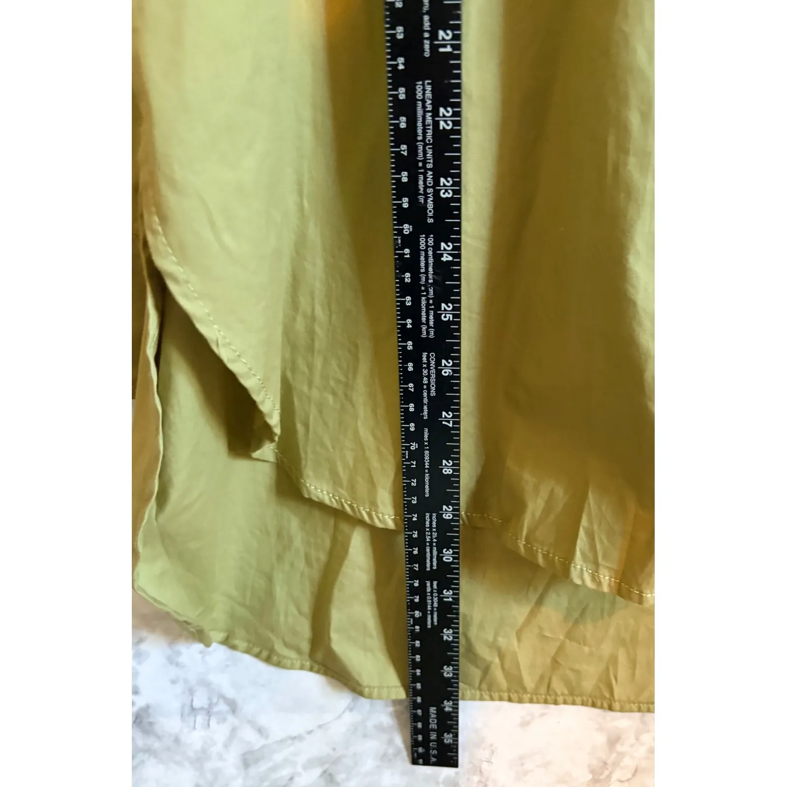 Maeve Anthropologie Oversized Cotton Button-Up Shirt Olive Green Size L NWT - Image 6