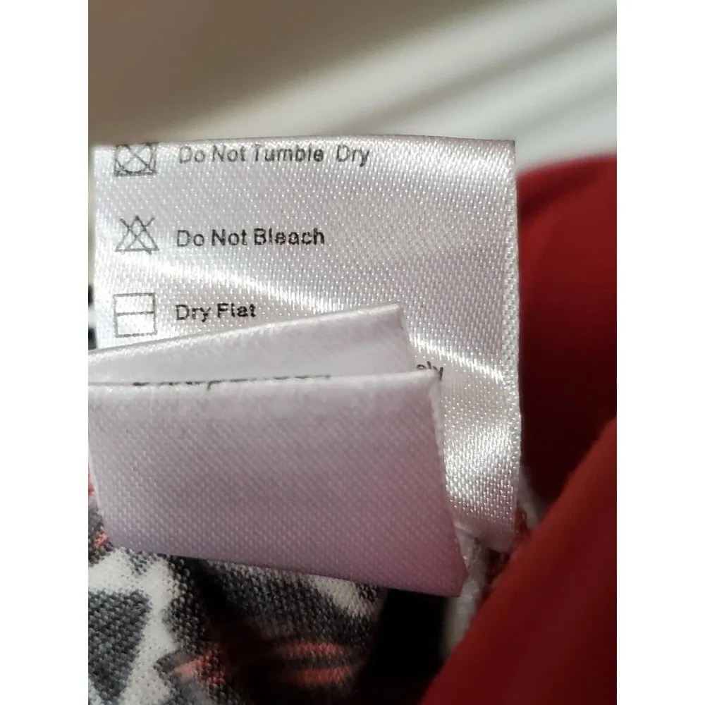 Gaharu Women's Red Polyester Cowl Neck Long Sleeve Knee Length Dress Size Medium - Image 14