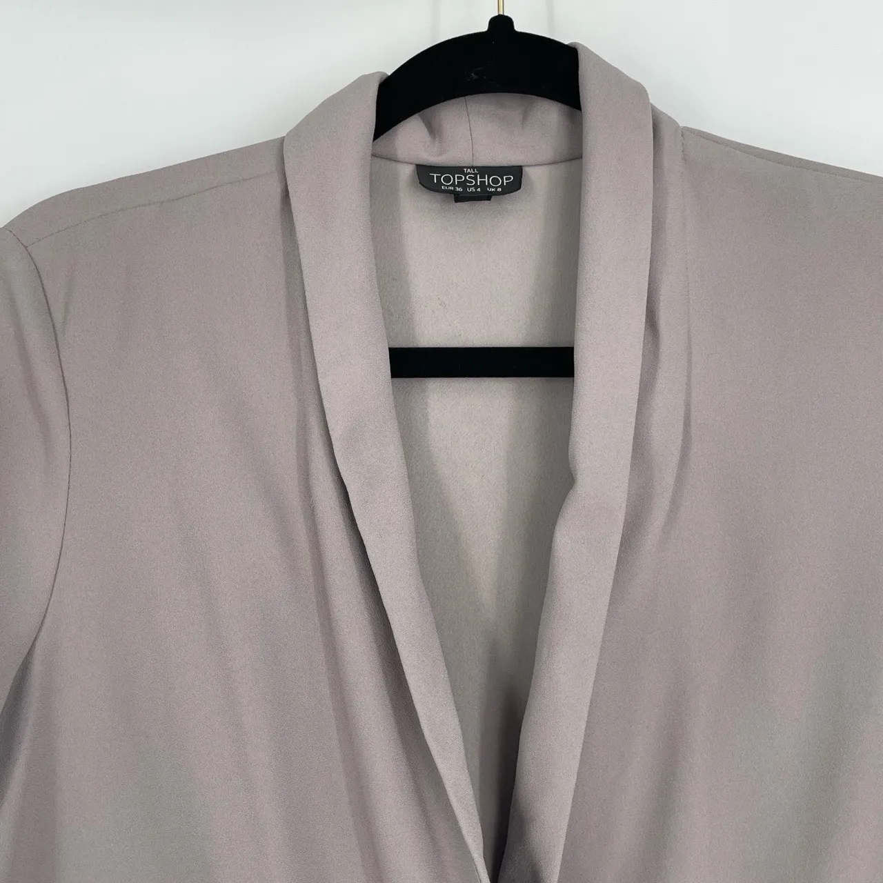 Topshop Women's Light Gray Second Hand Everyday Wrap Around Dress Size US4‎ - Image 4