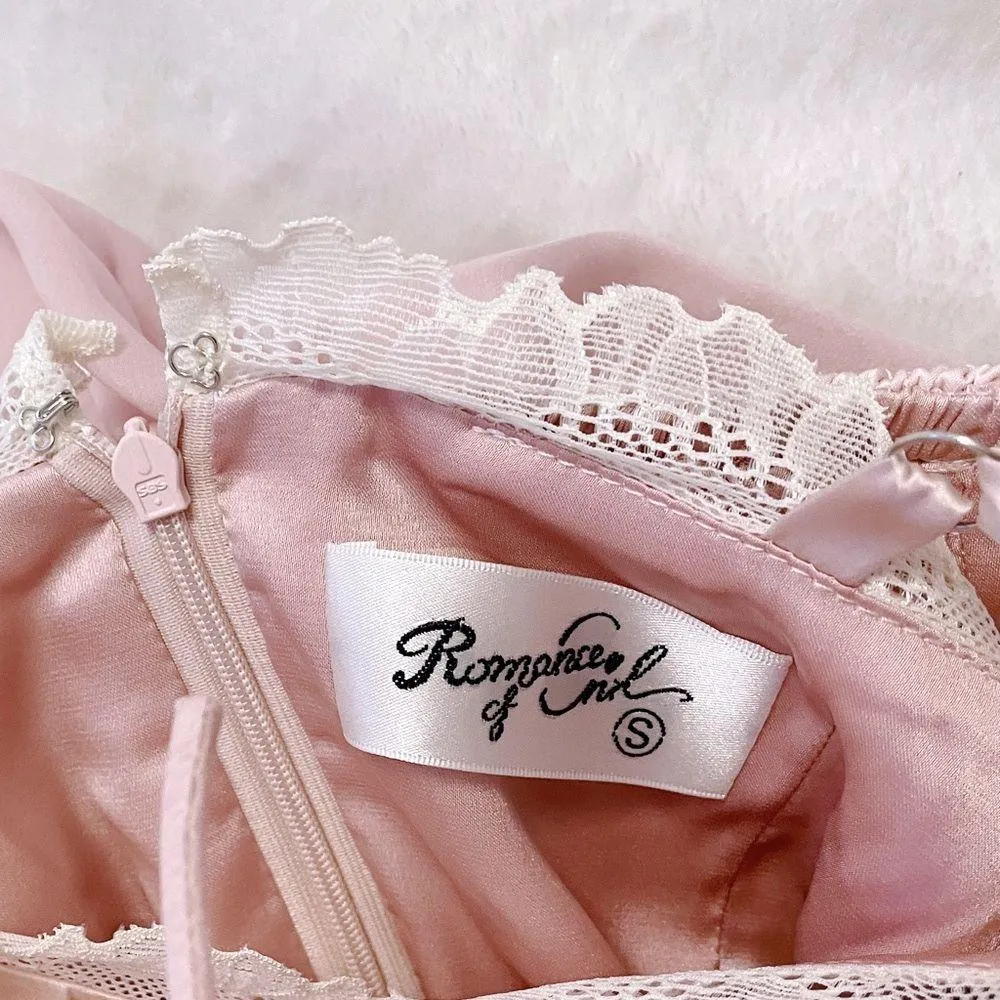 Japanese Kawaii Style Pastel Pink Bow Off Shoulder Top With Under Mini Dress - Image 8