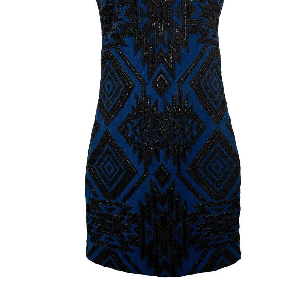 REVOLVE Parker Jaden Aztec Embellished Halter Open Back Sheath Mini Dress - Image 8