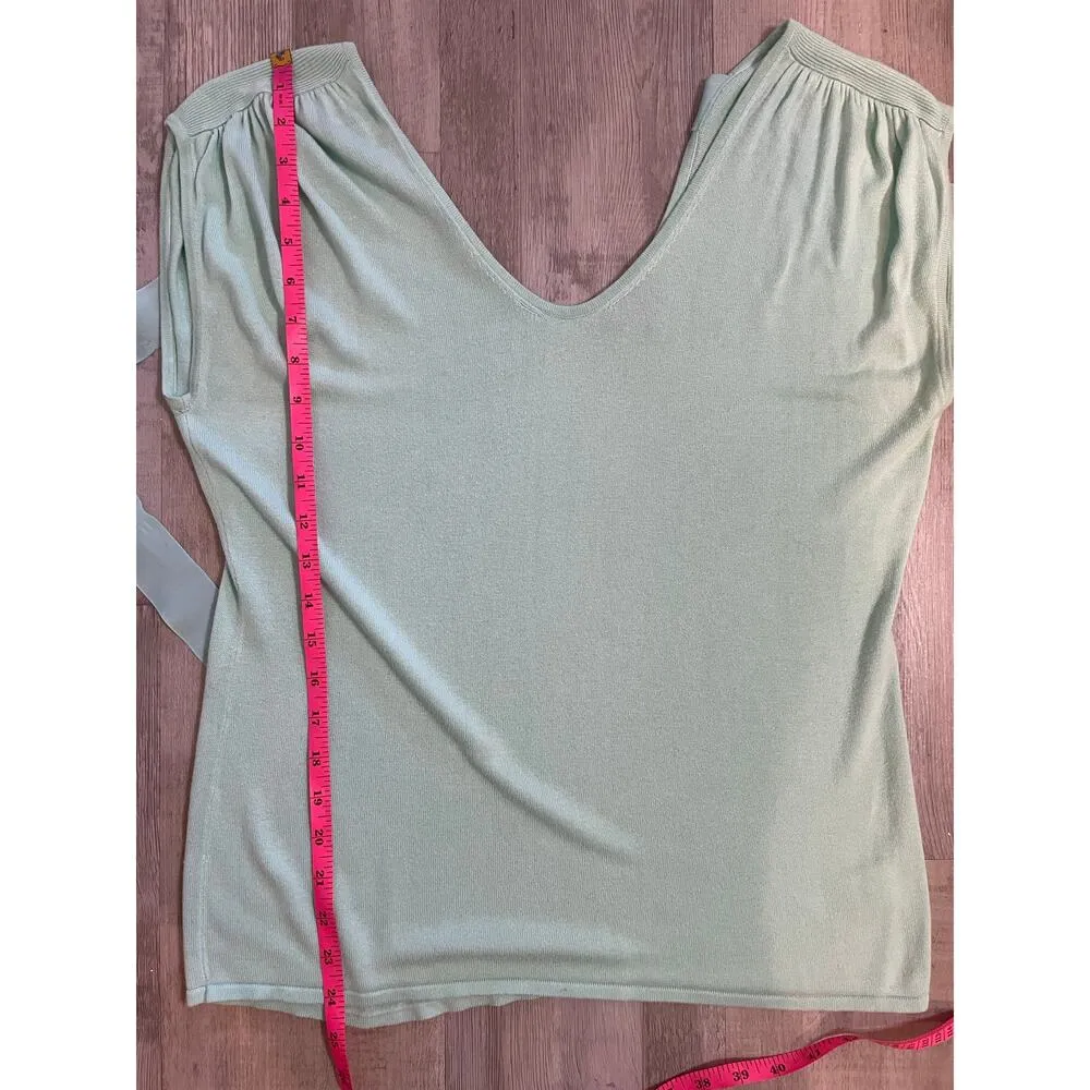 Lilly Pulitzer  mint green tie back Grady sweater size L - Image 10