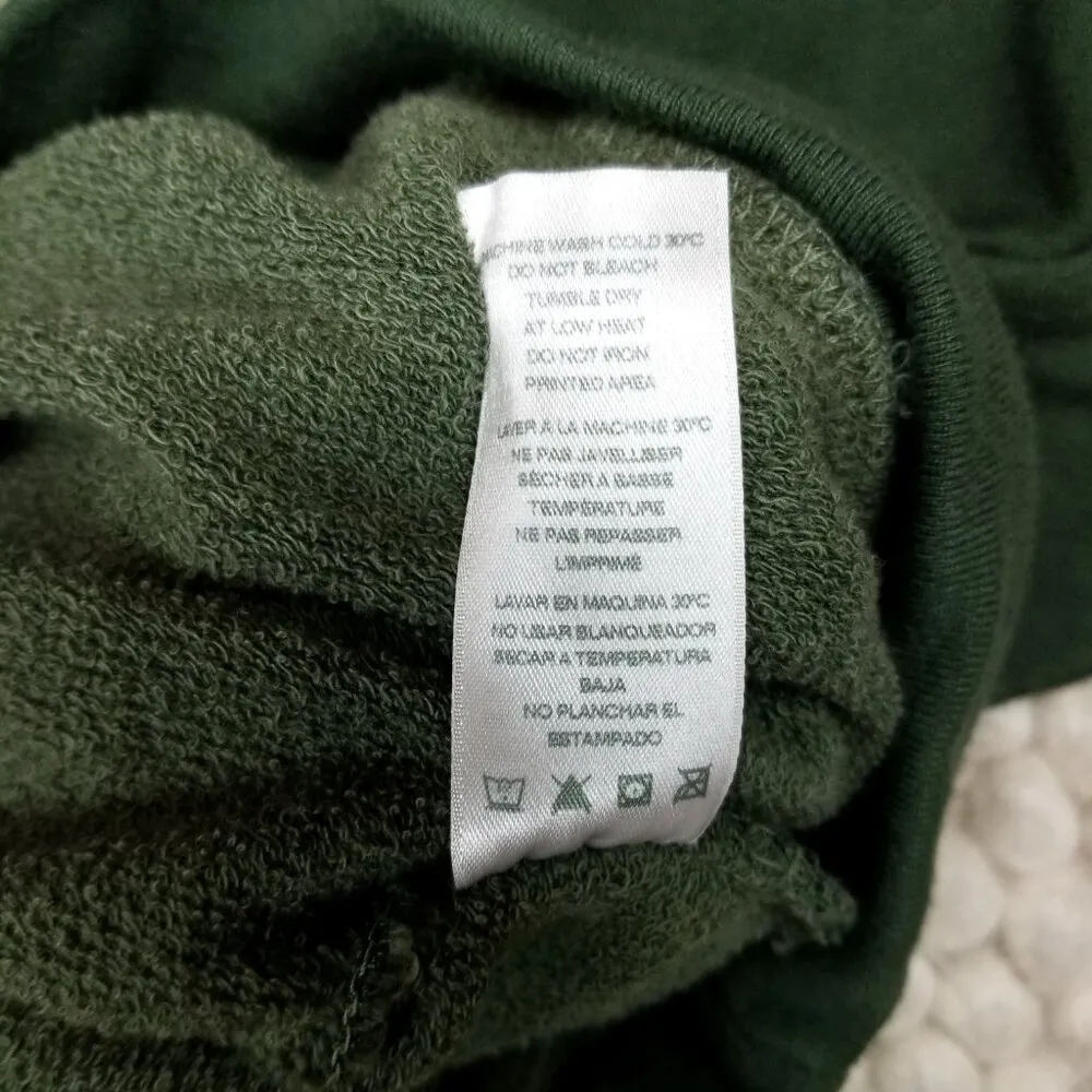 Sundry Heart Print Green White Sweatshirt Sz 2 - Image 9