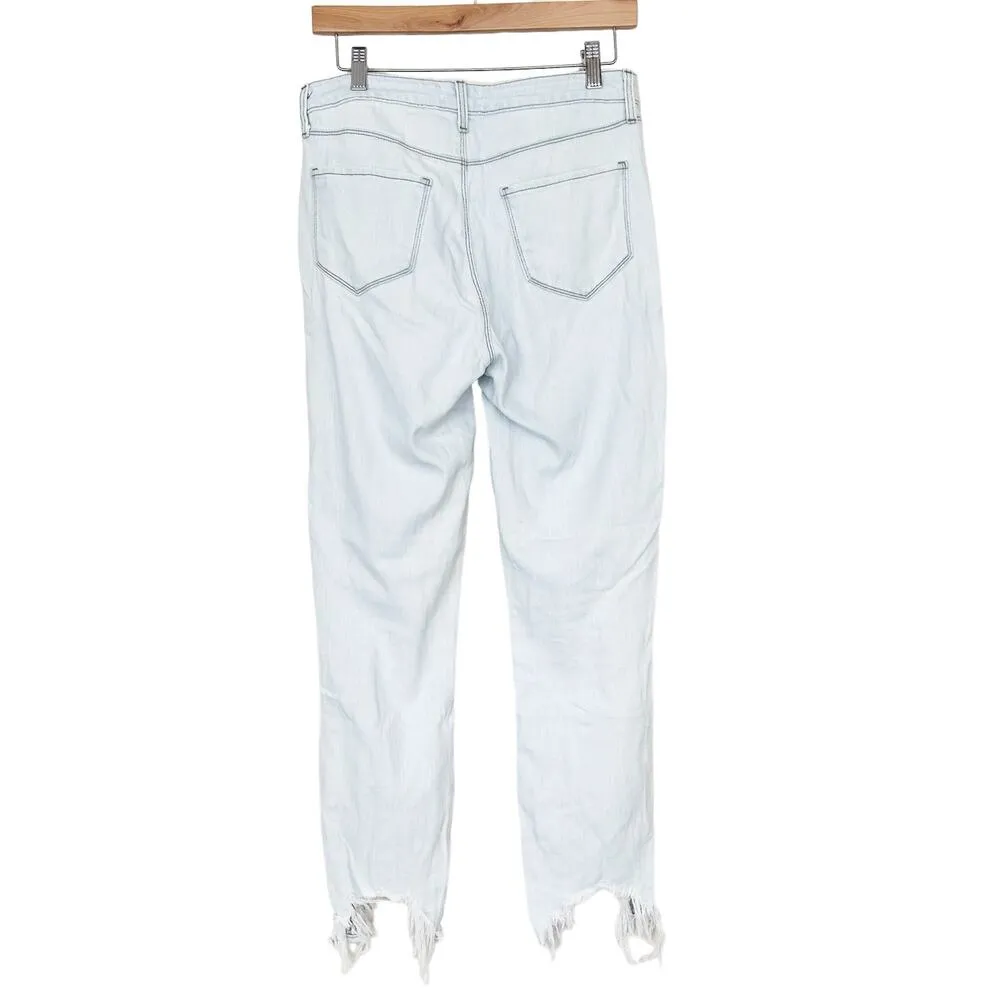 L'Agence High Line Distressed Skinny Jeans Raw Hem Sz 28 - Image 4