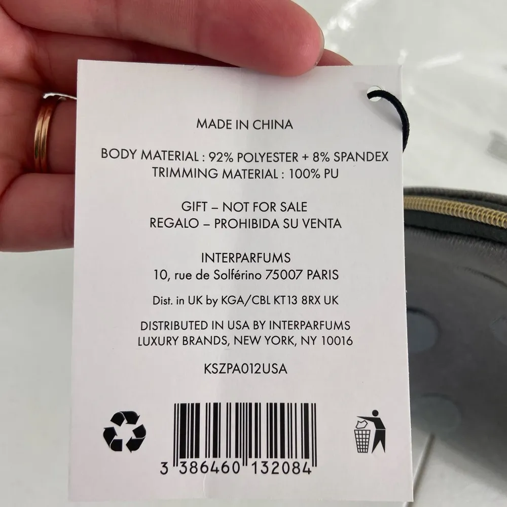 NEW Kate Spade women’s dark gray polka dotted spotted gold hardware toiletry bag - Image 5