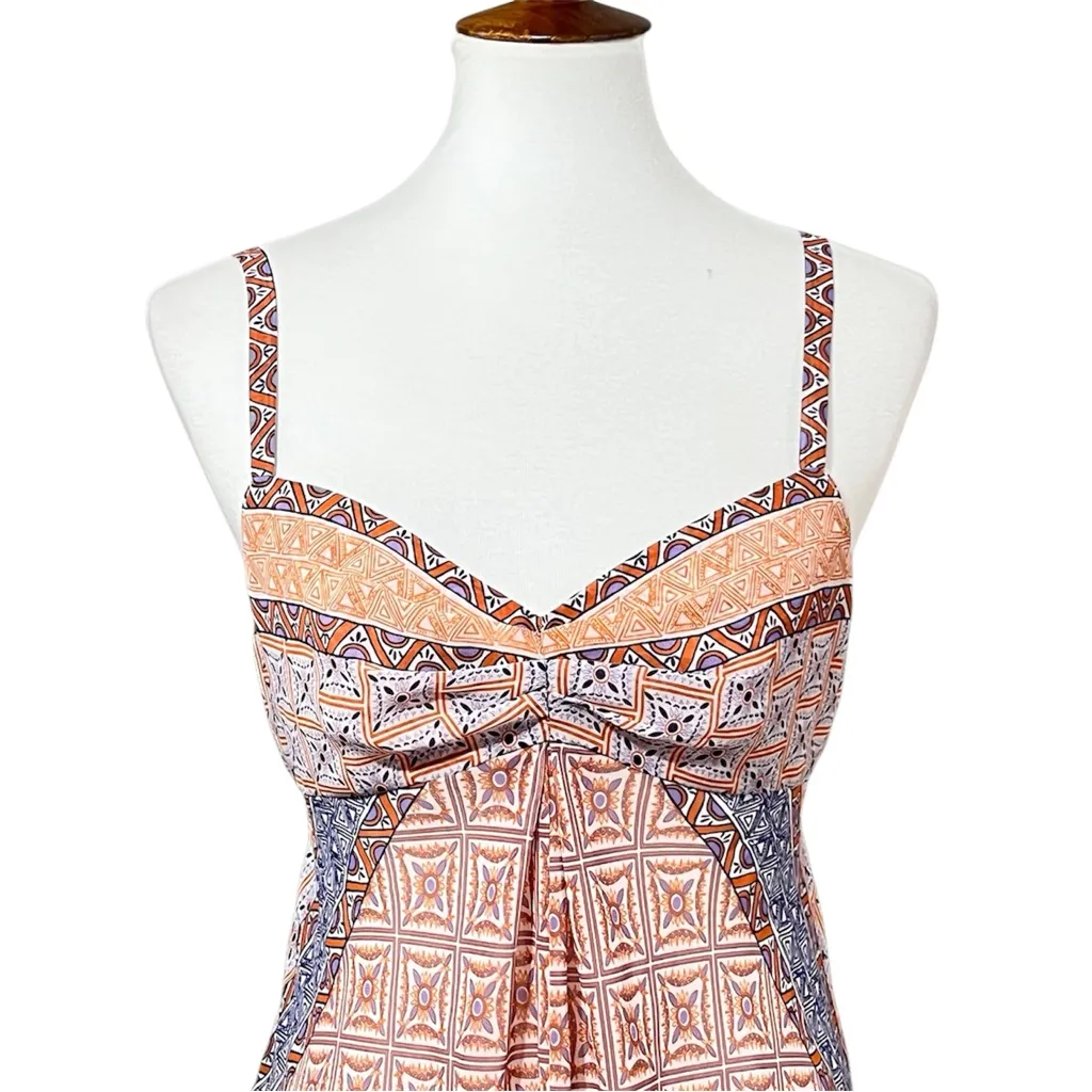 Oscar de la Renta Pink Label Orange/Blue  Chemise/Dress Size Large - Image 2