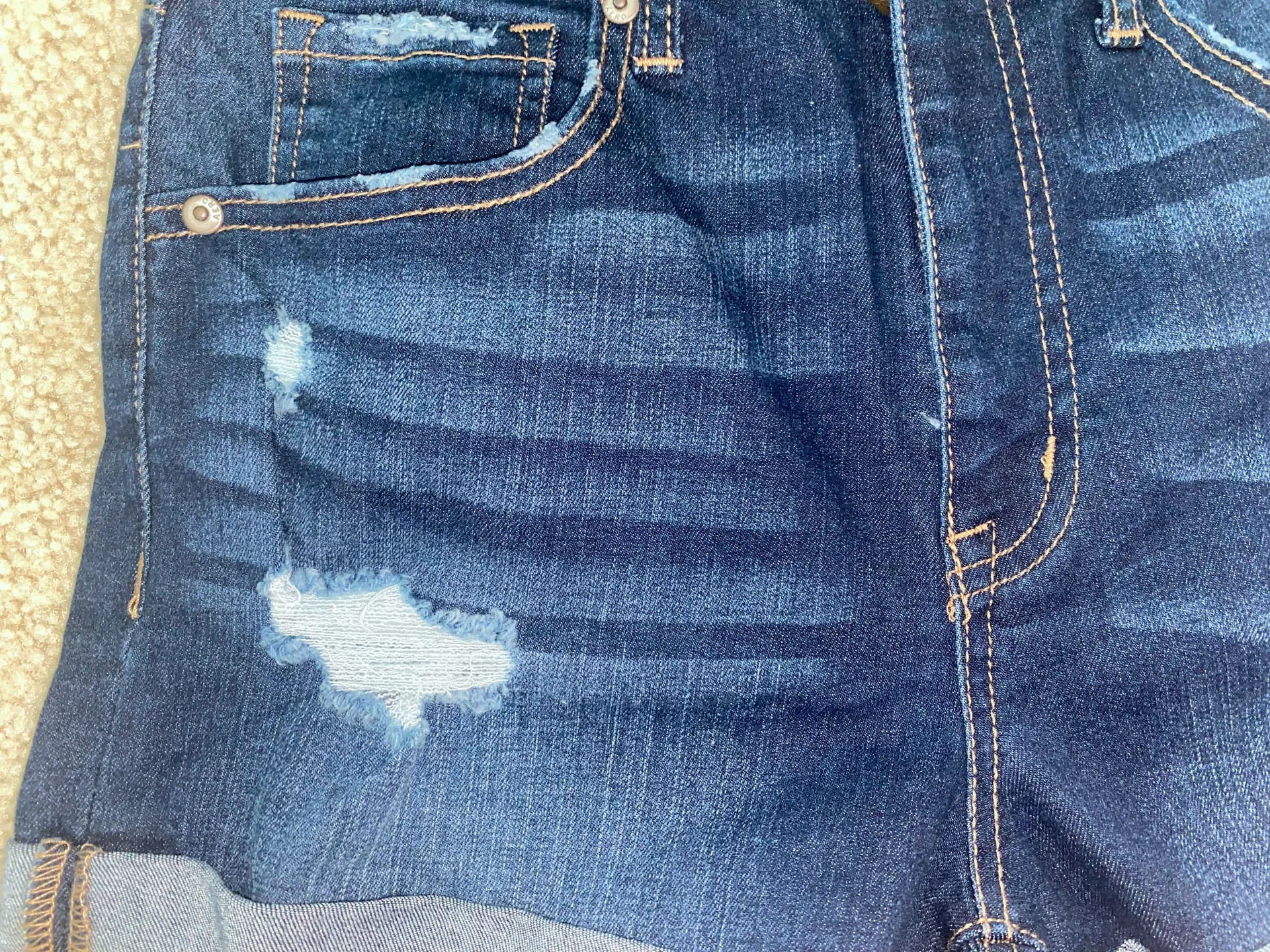 Dark Wash Jean Shorts - Image 3