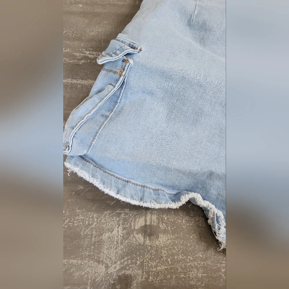 Bebe Y2K Light Blue Denim Women's Shorts Size 4 - Image 14