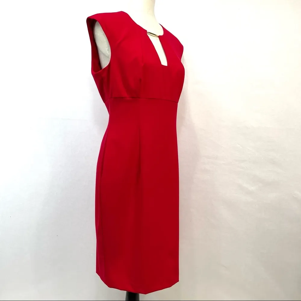Calvin Klein Sleeveless Red Dress Size 10 - Image 5
