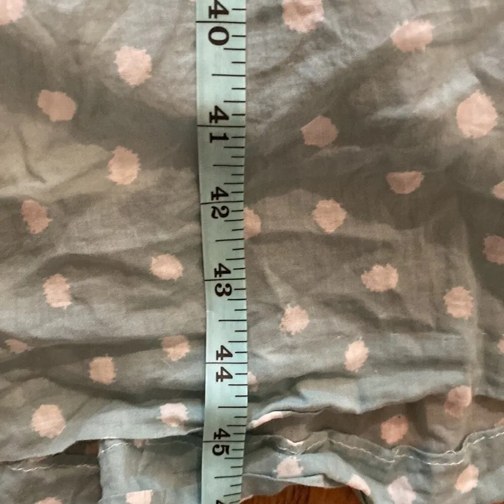 Vintage Polka Dot Collared Sea Foam Green & White Maxi Dress EUC Sz XL Comfy - Image 8