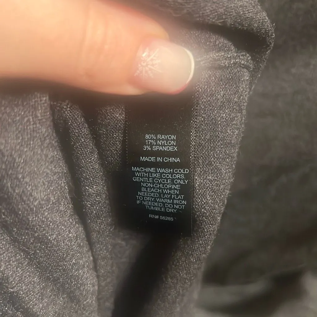 ✨Express Grey Sweater Wrap Long Sleeve Mini Sz Medium Dress✨ - Image 5