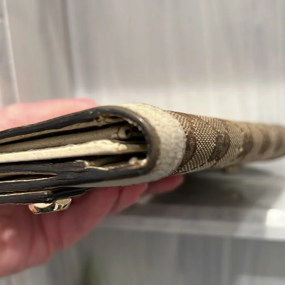 Gucci Monogram Leather Long Snap Project Wallet - Image 10