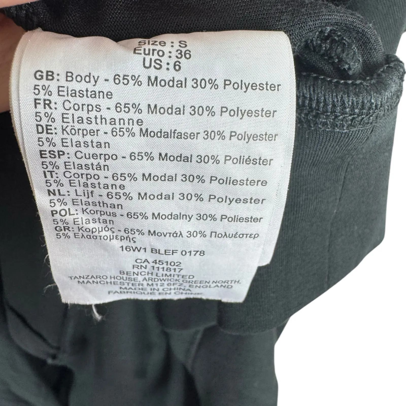 Bench Multipurpose City Clothing Black Asymmetrical Long Sleeve Open Blouse Sz S - Image 8