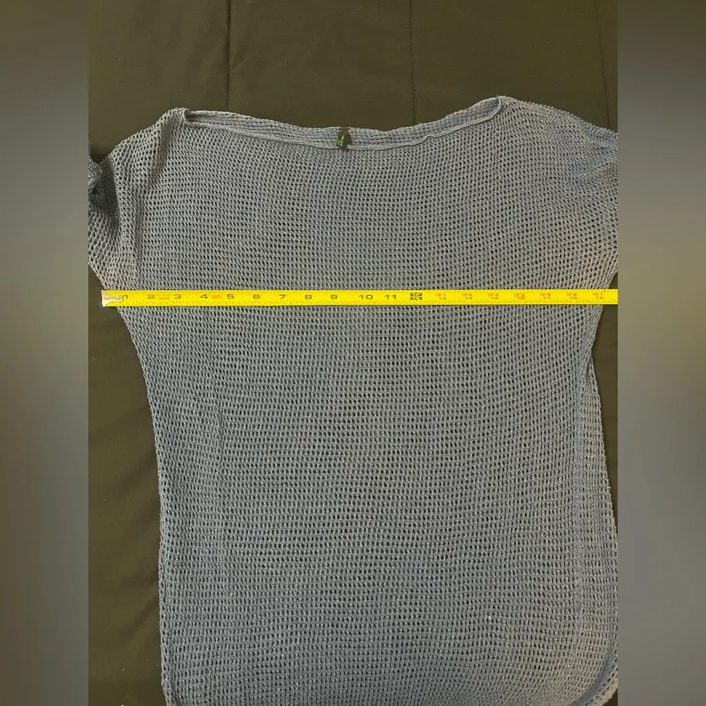 Stile Benetton Women’s Open Knit Mesh Sweater Blue Size none - Image 6