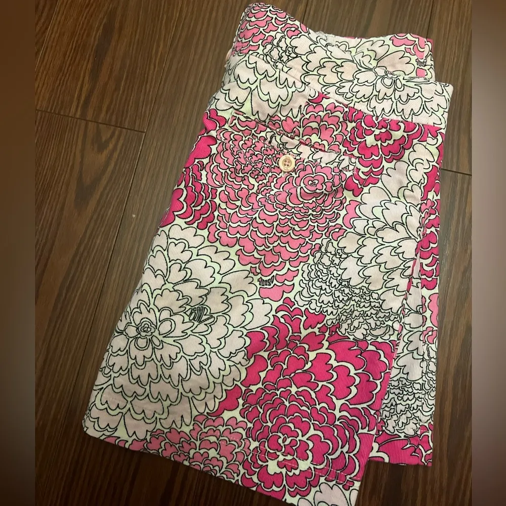 Womens Lilly Pulitzer pink floral corduroy skirt - Image 3