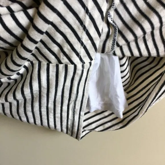 Greylin  Drape Top Dress Back Cutout Striped Midi - Image 8