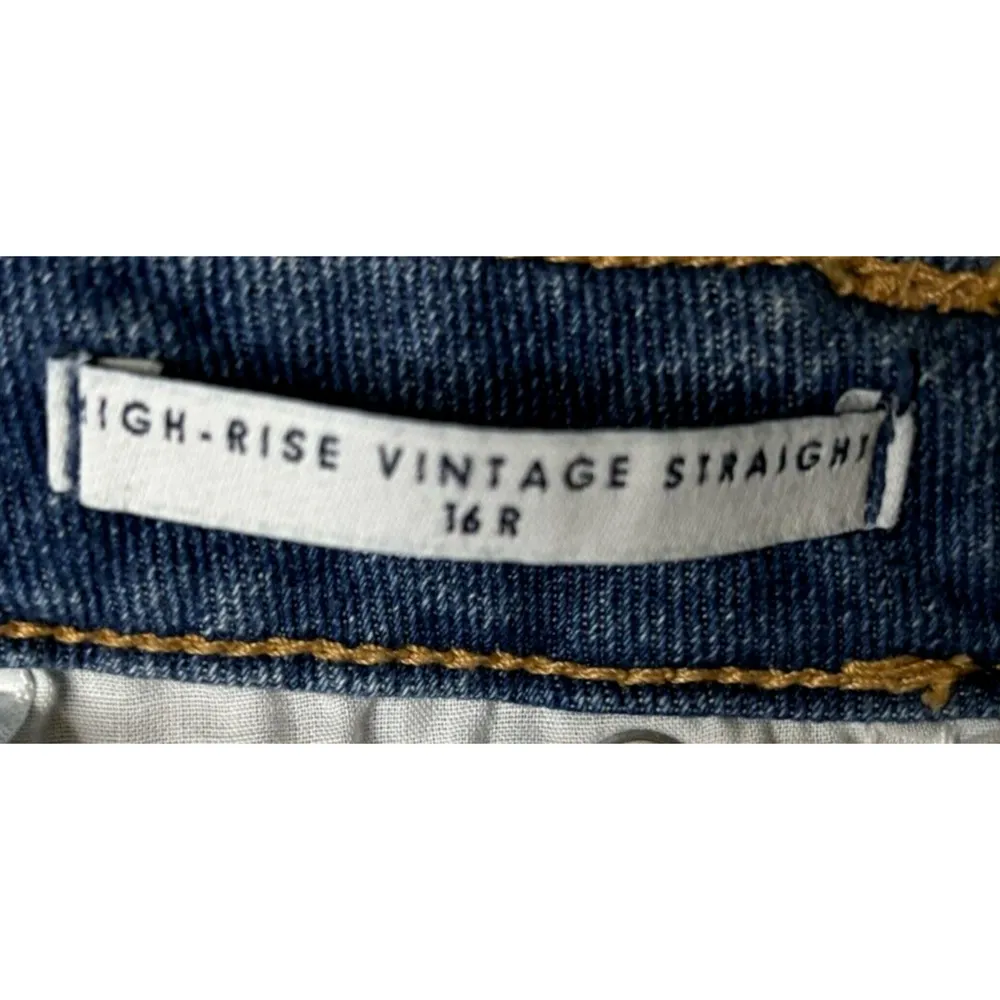 Crown & Ivy Jeans, High Rise Vintage Straight, Women's Size 16R, Blue Denim - Image 7