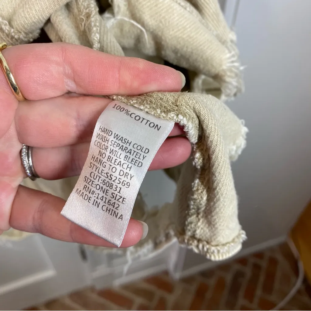 12th Tribe‎ Tan Lightweight Denim Shirt Jacket western distressed Yellowstone - Image 5