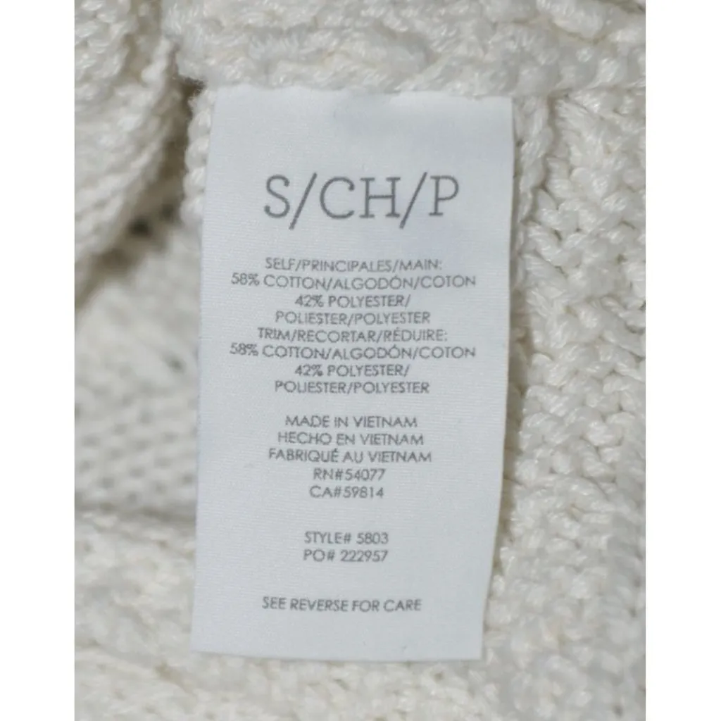 Cabi Fiesta Fringe Sweater Small Boxy Poncho Boho Coastal Beachy Half Sleeves - Image 9