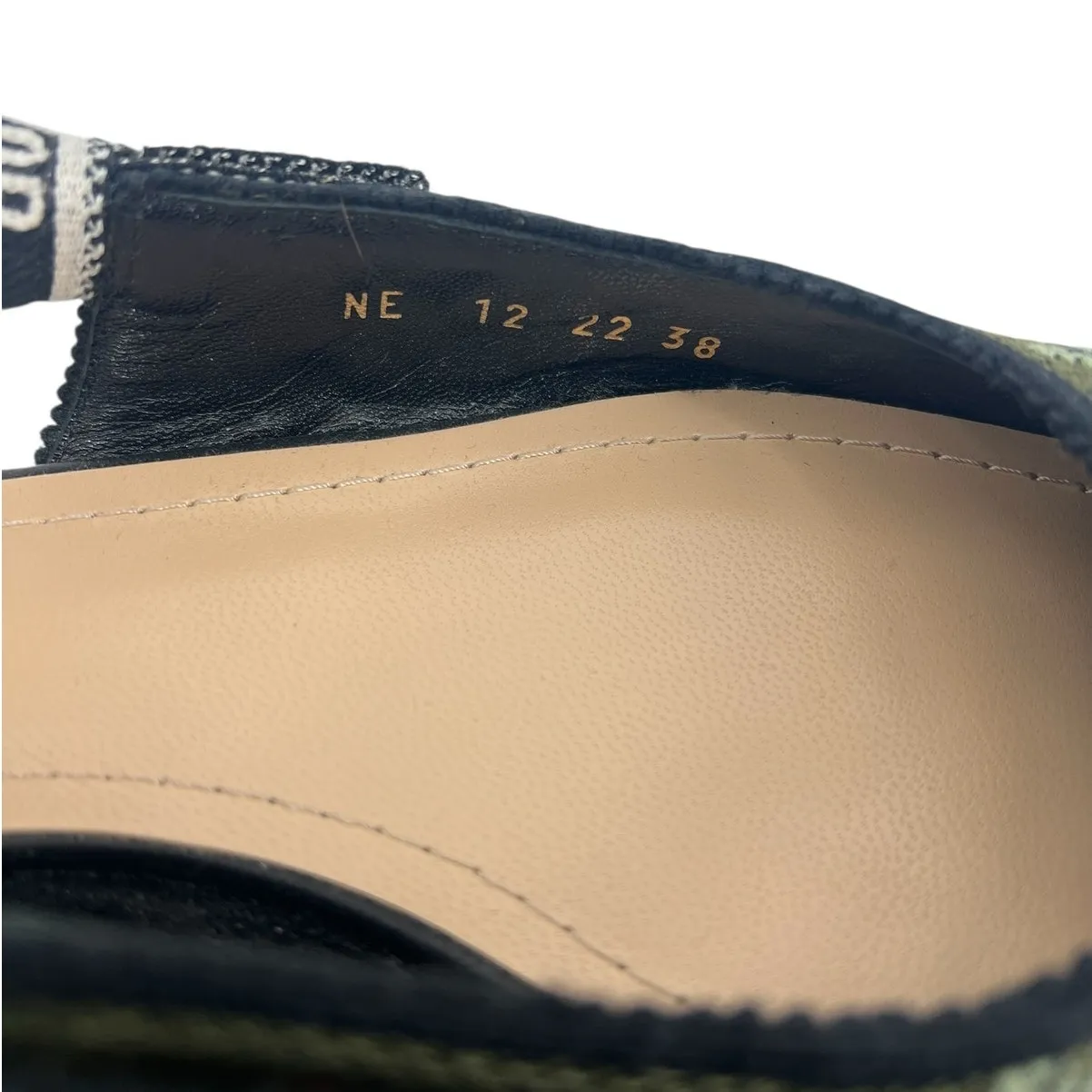 Christian Dior J'adior Embroidered Floral Sling Back Flats - Image 12