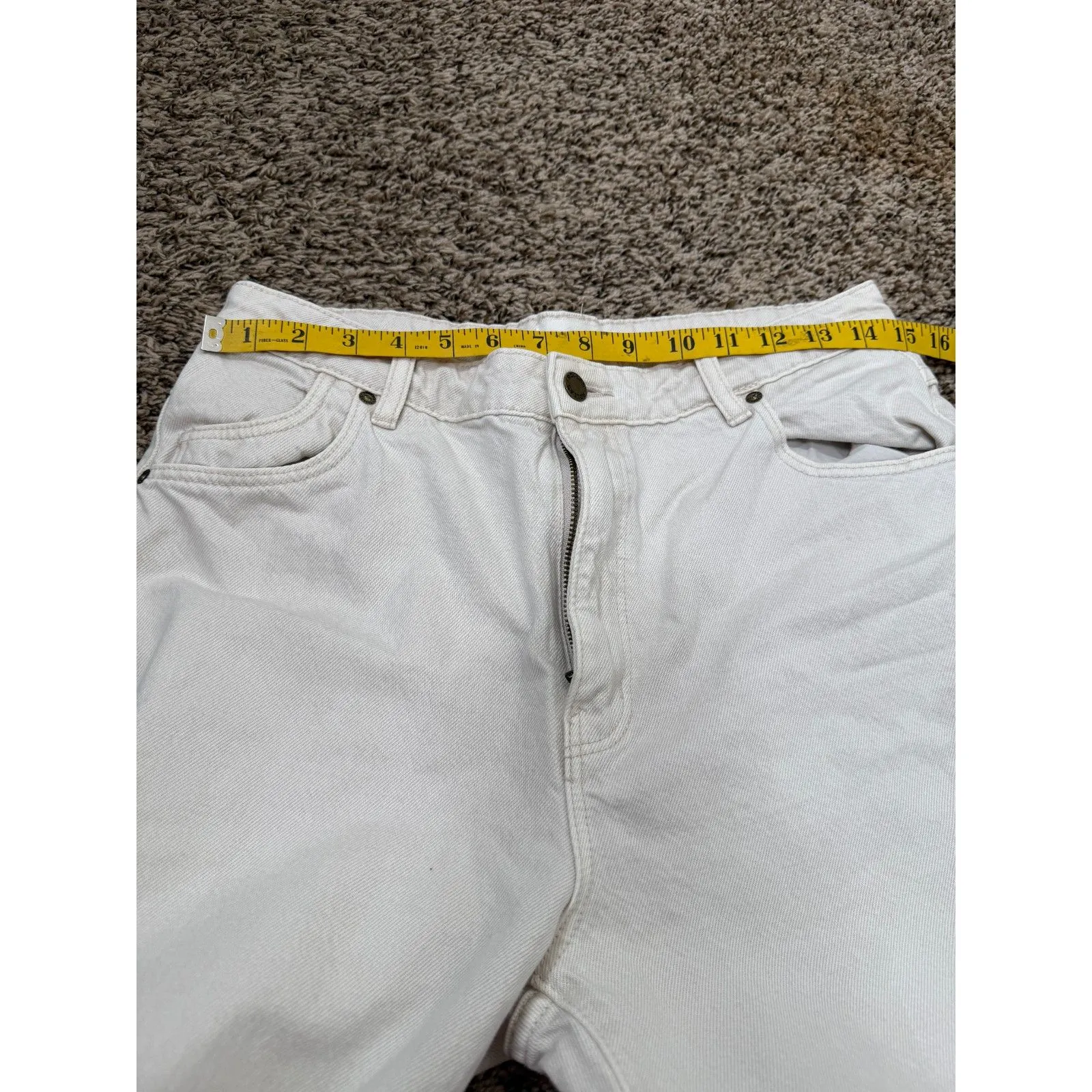 Rolla's Eastcoast Crop Flare White Womens Sz 31 Raw Hem High Waisted Boho - Image 10